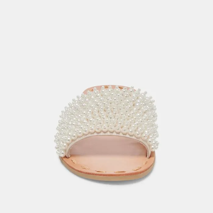 Dolce Vita Dalon Pearl Sandals Vanilla Pearls Women Sandals