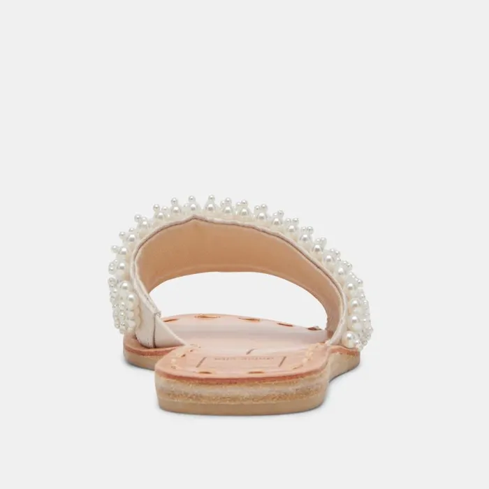 Dolce Vita Dalon Pearl Sandals Vanilla Pearls Women Sandals