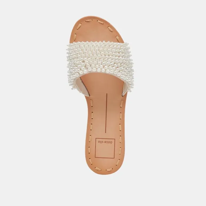 Dolce Vita Dalon Pearl Sandals Vanilla Pearls Women Sandals