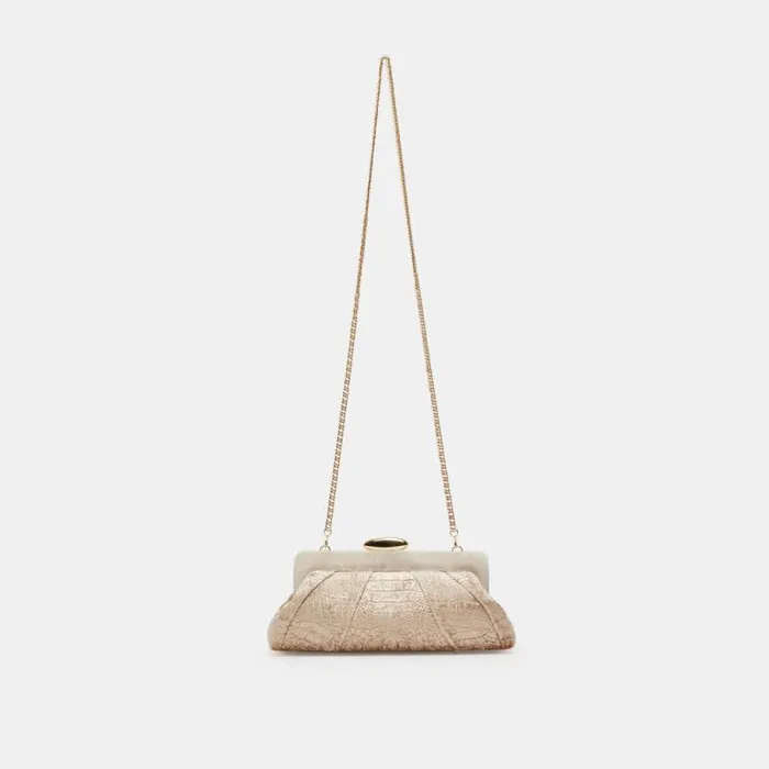 Dolce Vita Danny Clutch Taupe Velvet Women Handbags