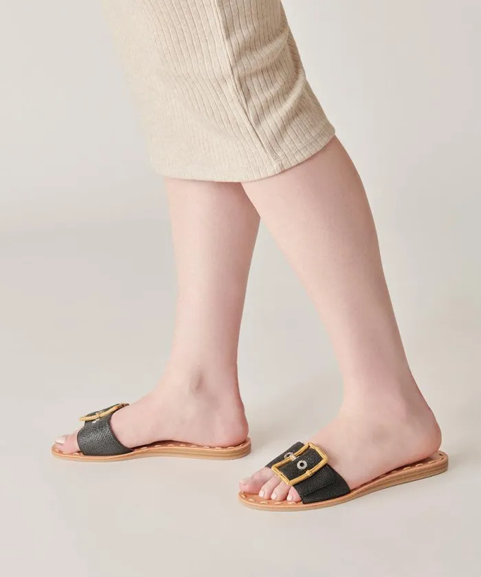 Dolce Vita Dasa Sandals Black Raffia Women Sandals