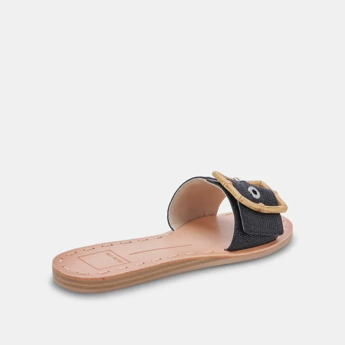 Dolce Vita Dasa Sandals Black Raffia Women Sandals