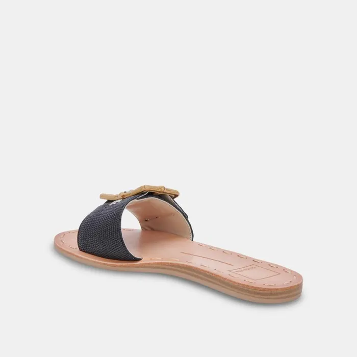 Dolce Vita Dasa Sandals Black Raffia Women Sandals