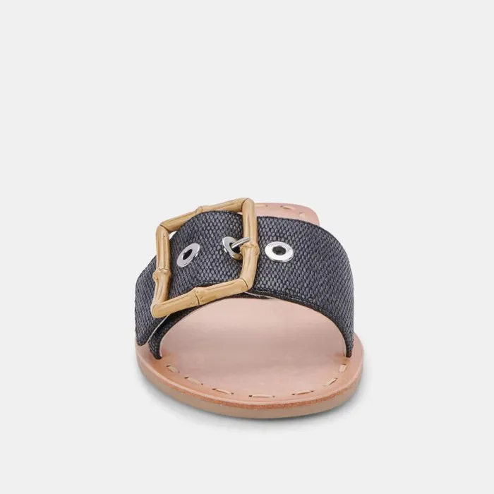 Dolce Vita Dasa Sandals Black Raffia Women Sandals