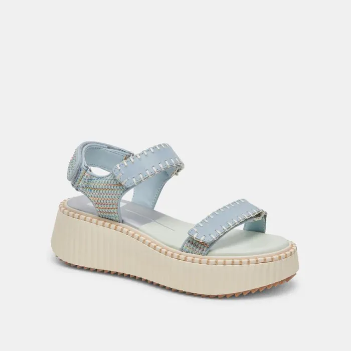 Dolce Vita Debra Sandals Light Blue Knit Women Sandals
