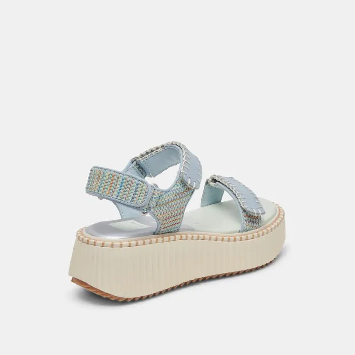 Dolce Vita Debra Sandals Light Blue Knit Women Sandals