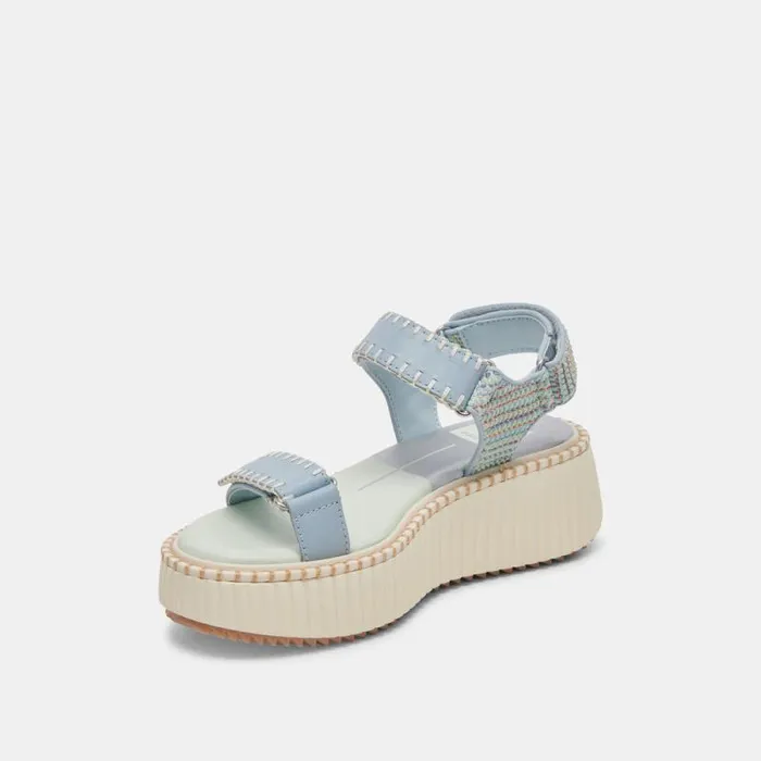 Dolce Vita Debra Sandals Light Blue Knit Women Sandals