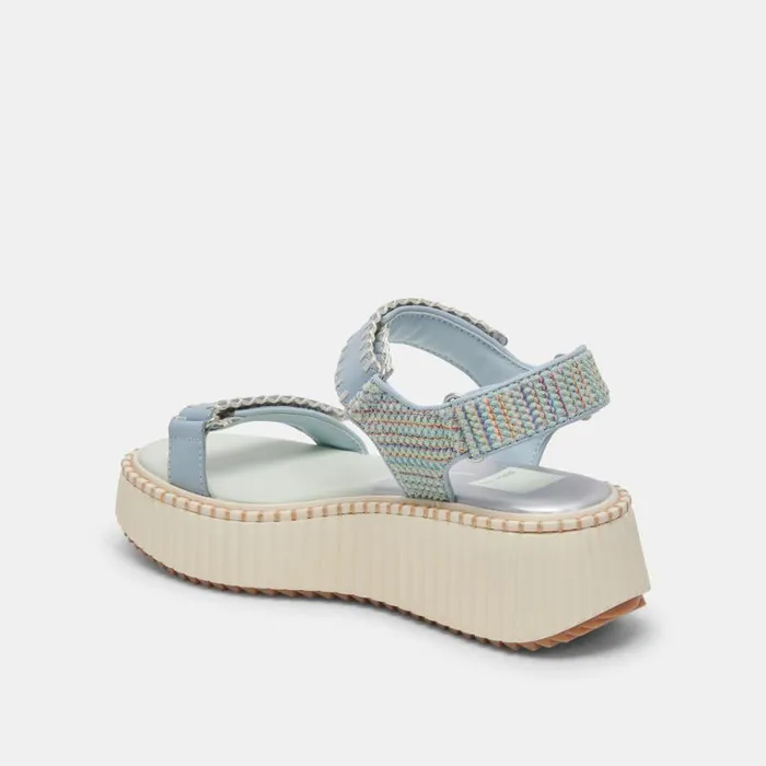 Dolce Vita Debra Sandals Light Blue Knit Women Sandals