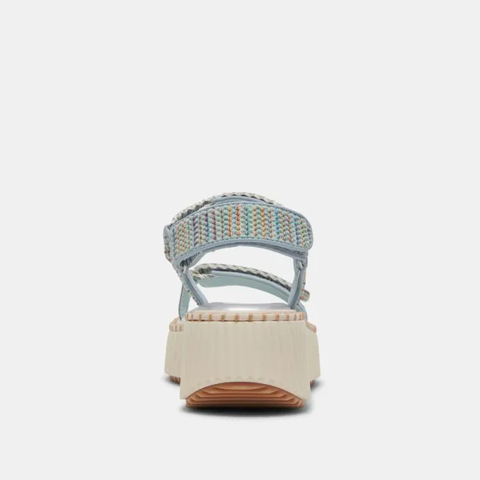Dolce Vita Debra Sandals Light Blue Knit Women Sandals