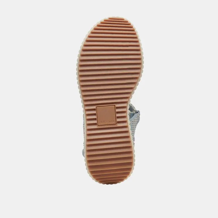 Dolce Vita Debra Sandals Light Blue Knit Women Sandals