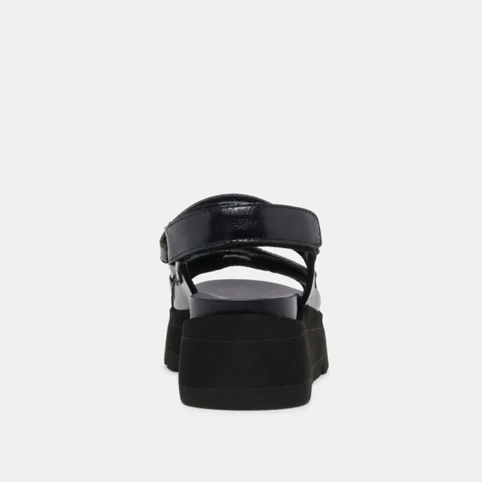 Dolce Vita Dubai Sandals Midnight Crinkle Patent Women Sandals