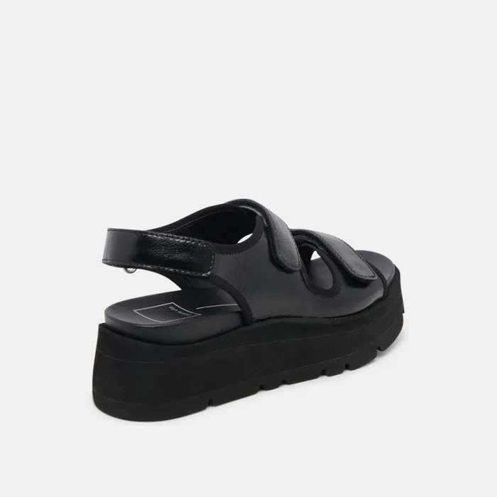 Dolce Vita Dubai Sandals Midnight Crinkle Patent Women Sandals