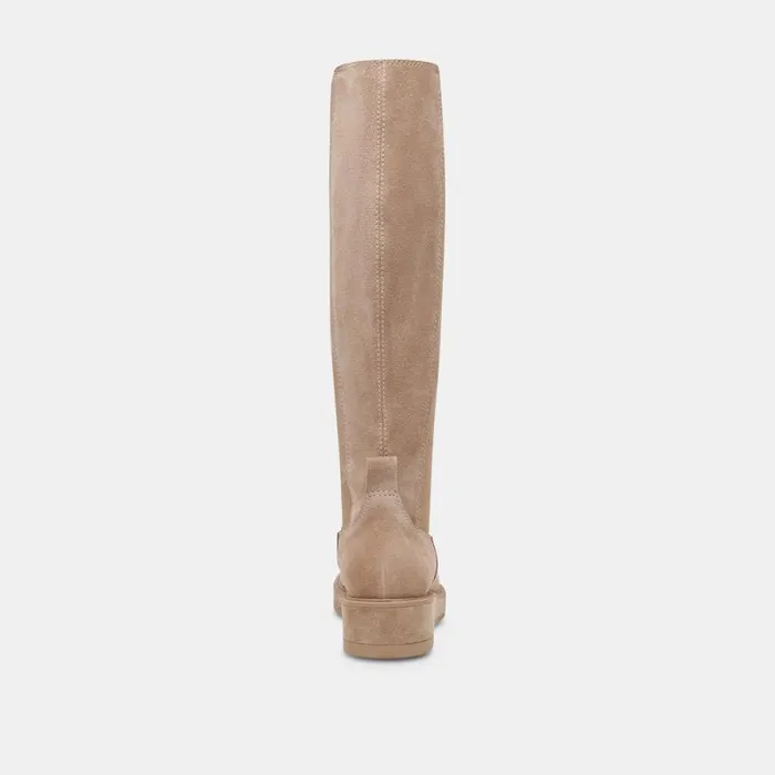 Dolce Vita Eamon H2O Wide Calf Boots Almond Suede Women Boots and Booties