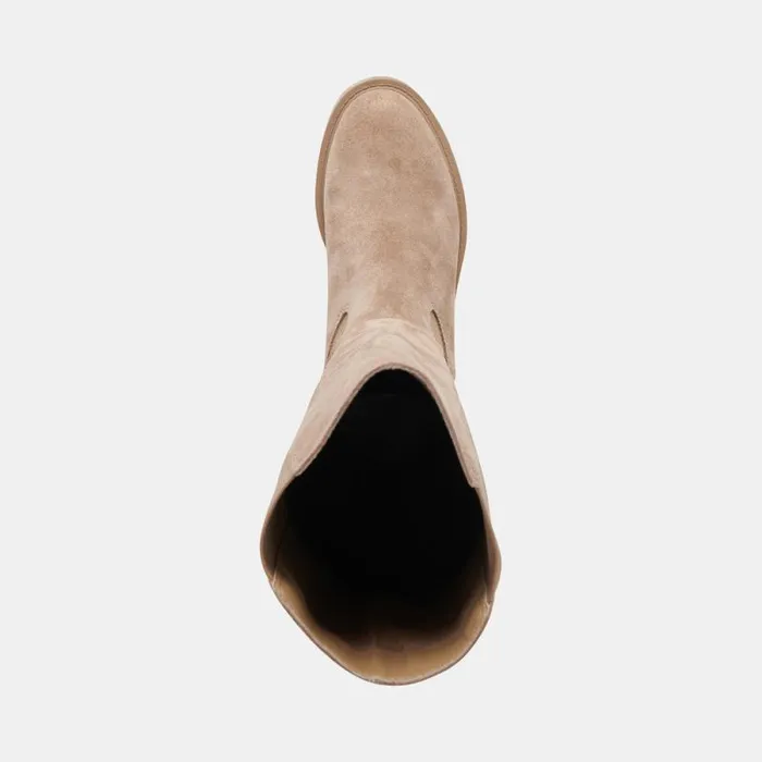 Dolce Vita Eamon H2O Wide Calf Boots Almond Suede Women Boots and Booties