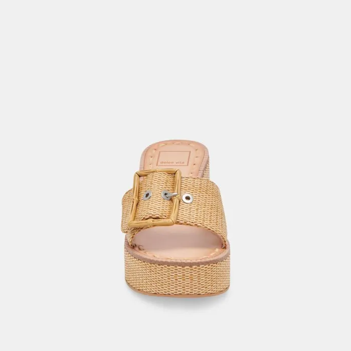 Dolce Vita Era Heels Warm Natural Raffia Women Heels