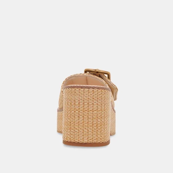 Dolce Vita Era Heels Warm Natural Raffia Women Heels