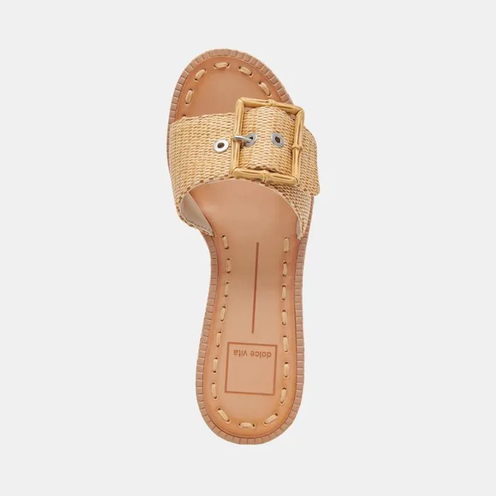 Dolce Vita Era Heels Warm Natural Raffia Women Heels