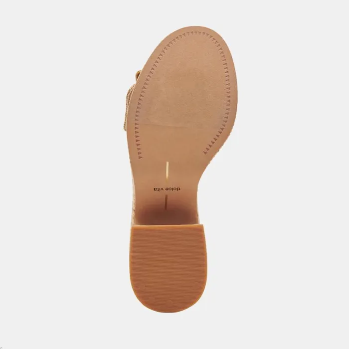 Dolce Vita Era Heels Warm Natural Raffia Women Heels