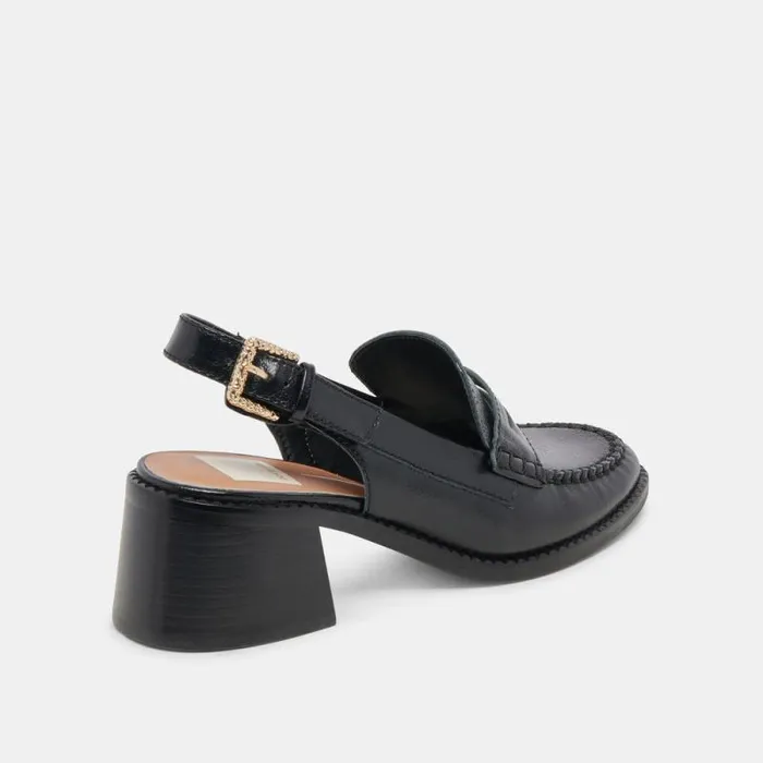 Dolce Vita Hardi Heels Midnight Crinkle Patent Women Flats and Loafers
