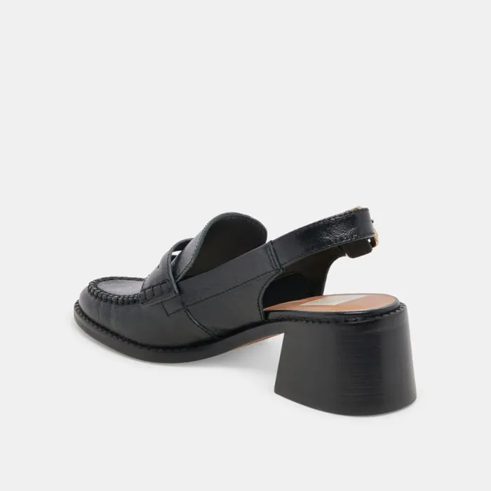 Dolce Vita Hardi Heels Midnight Crinkle Patent Women Flats and Loafers