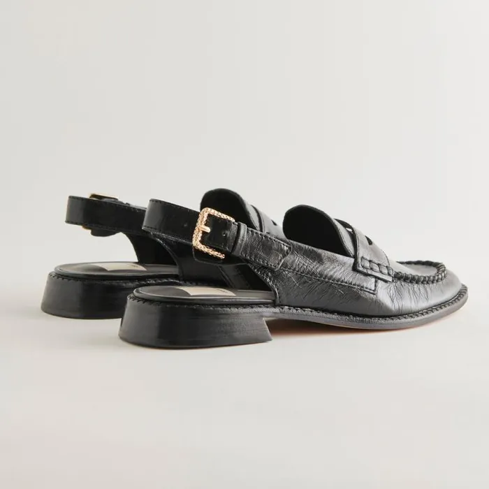 Dolce Vita Hardi Loafers Midnight Crinkle Patent Women Flats and Loafers