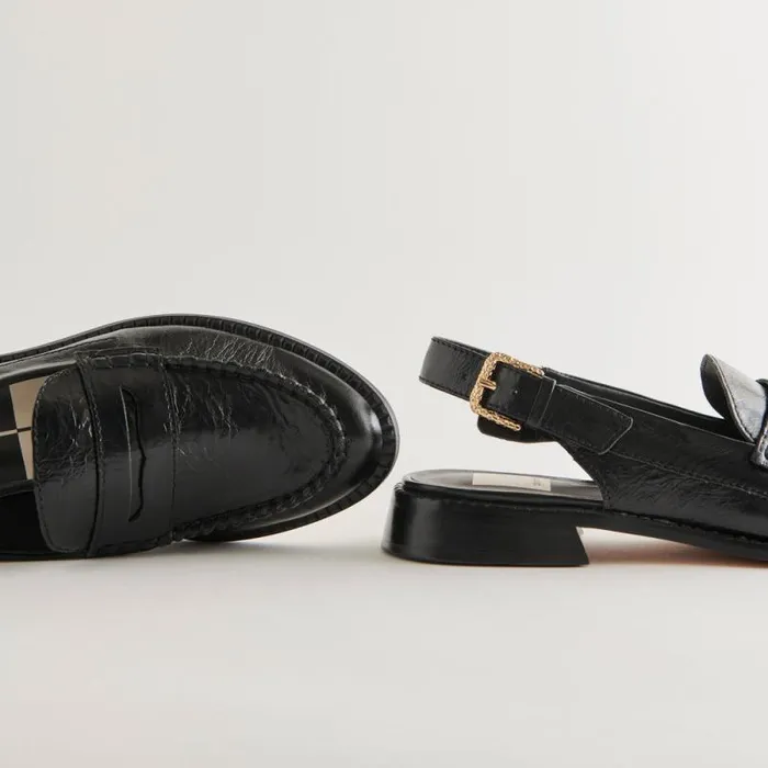 Dolce Vita Hardi Loafers Midnight Crinkle Patent Women Flats and Loafers