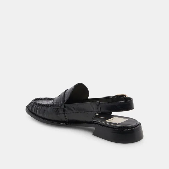 Dolce Vita Hardi Loafers Midnight Crinkle Patent Women Flats and Loafers
