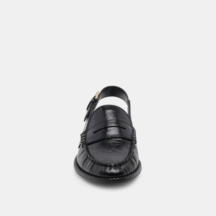Dolce Vita Hardi Loafers Midnight Crinkle Patent Women Flats and Loafers