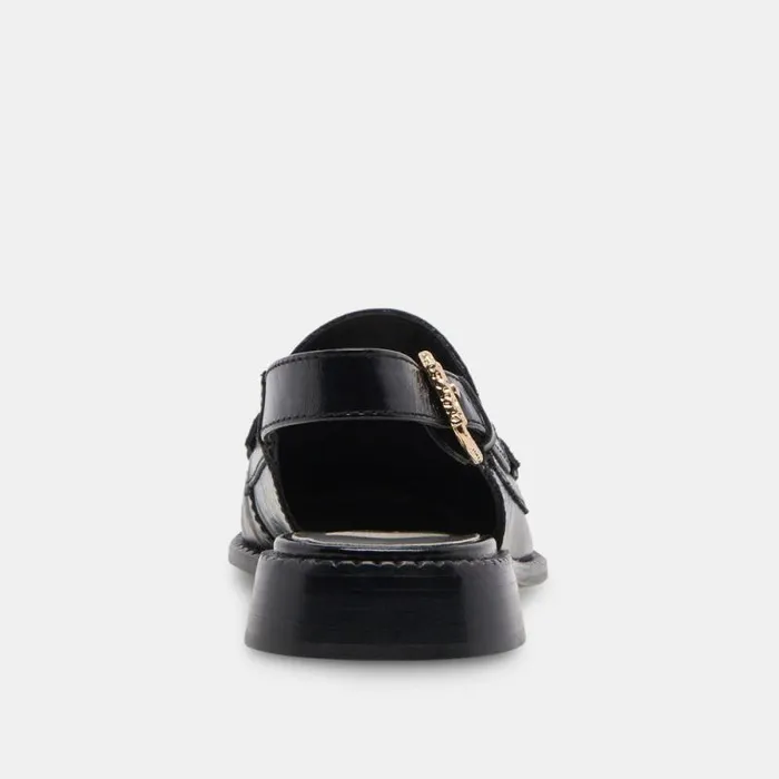 Dolce Vita Hardi Loafers Midnight Crinkle Patent Women Flats and Loafers