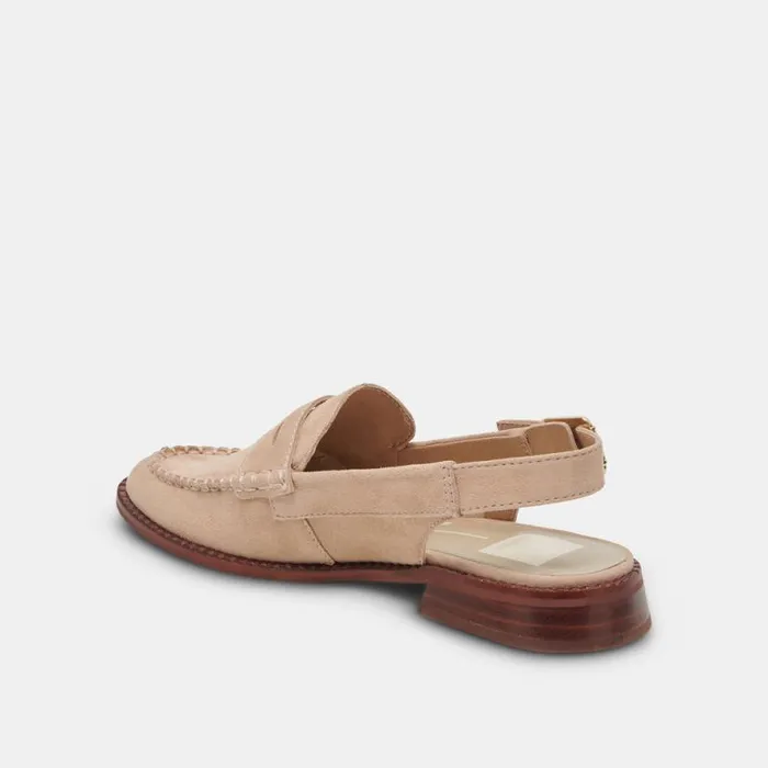 Dolce Vita Hardi Wide Loafers Camel Suede Women Flats and Loafers