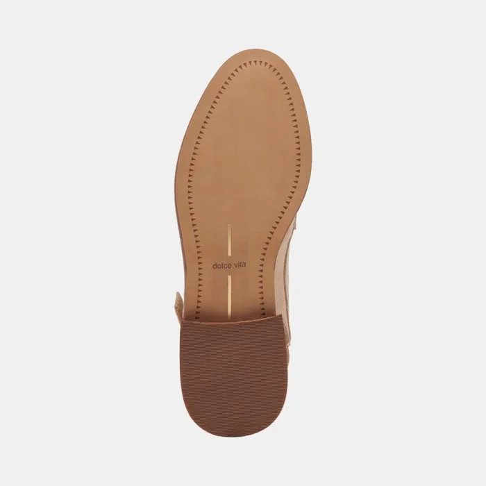 Dolce Vita Hardi Wide Loafers Camel Suede Women Flats and Loafers