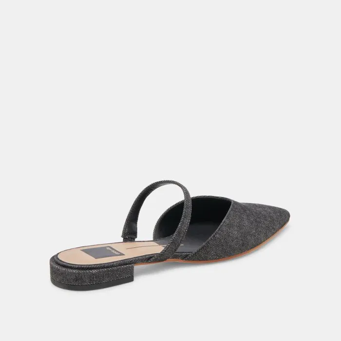 Dolce Vita Kanika Flats Carbon Denim Women Mules and Clogs
