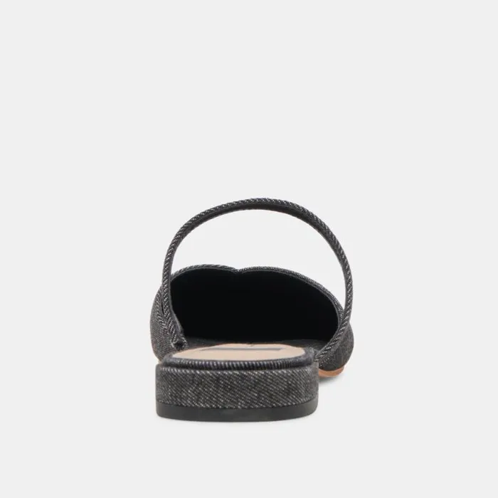 Dolce Vita Kanika Flats Carbon Denim Women Mules and Clogs