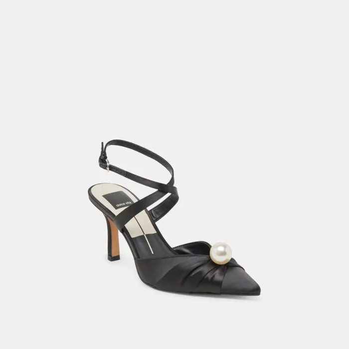 Dolce Vita Kaysey Heels Onyx Satin Women Heels