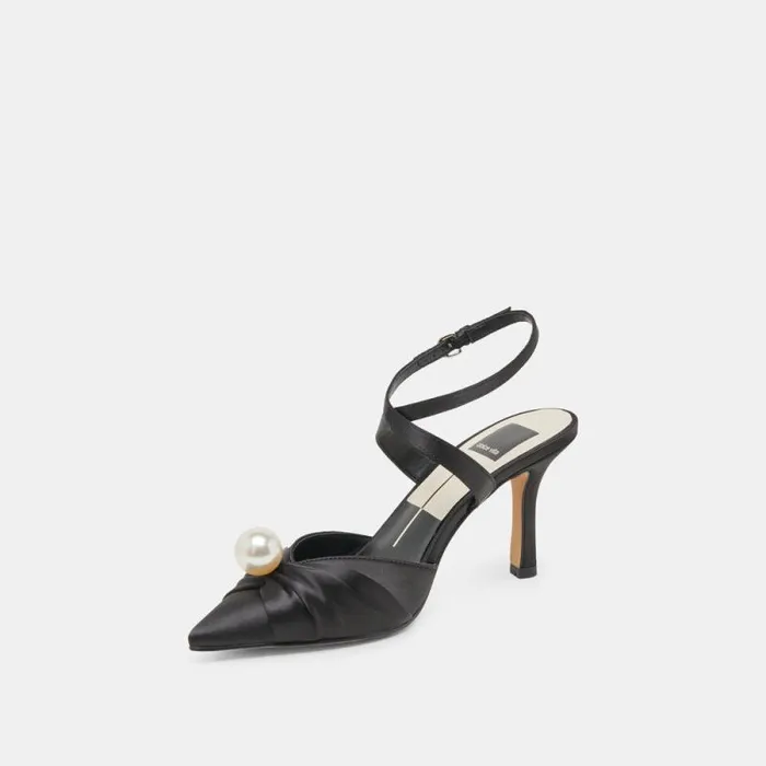Dolce Vita Kaysey Heels Onyx Satin Women Heels
