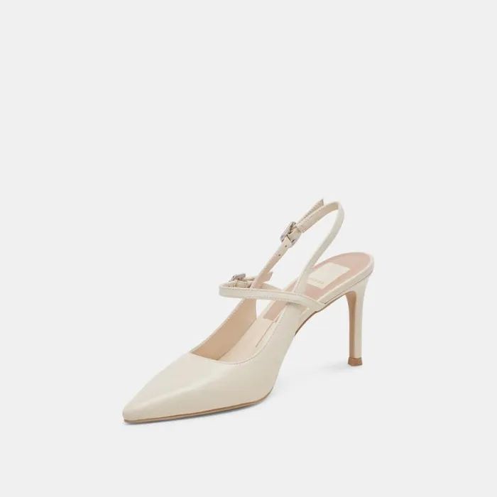 Dolce Vita Kellen Heels Ivory Leather Women Heels