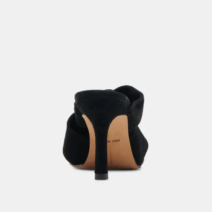 Dolce Vita Kelsy Heels Onyx Suede Women Heels
