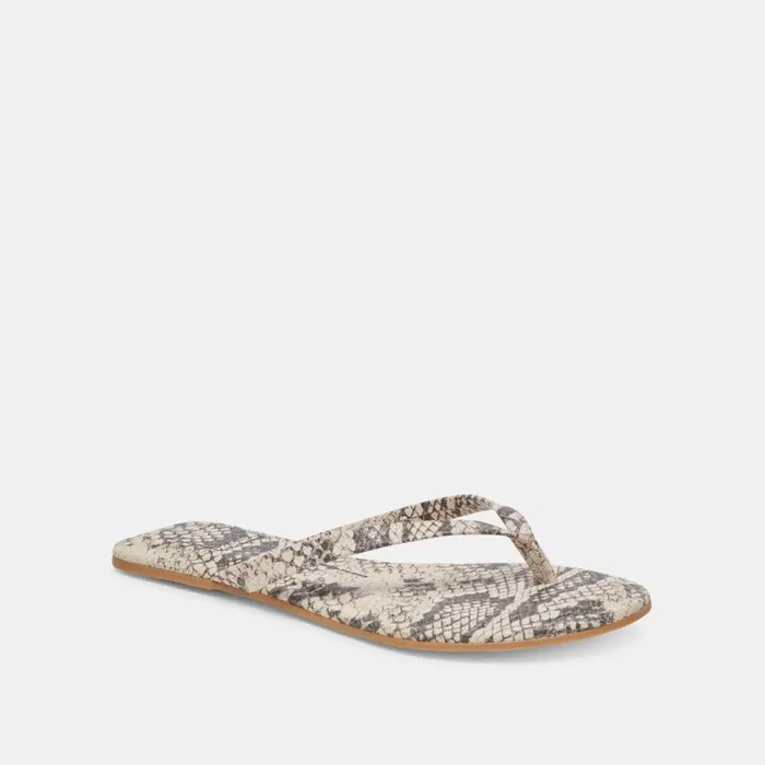 Dolce Vita Layney Sandals Black White Embossed Snake Women Sandals