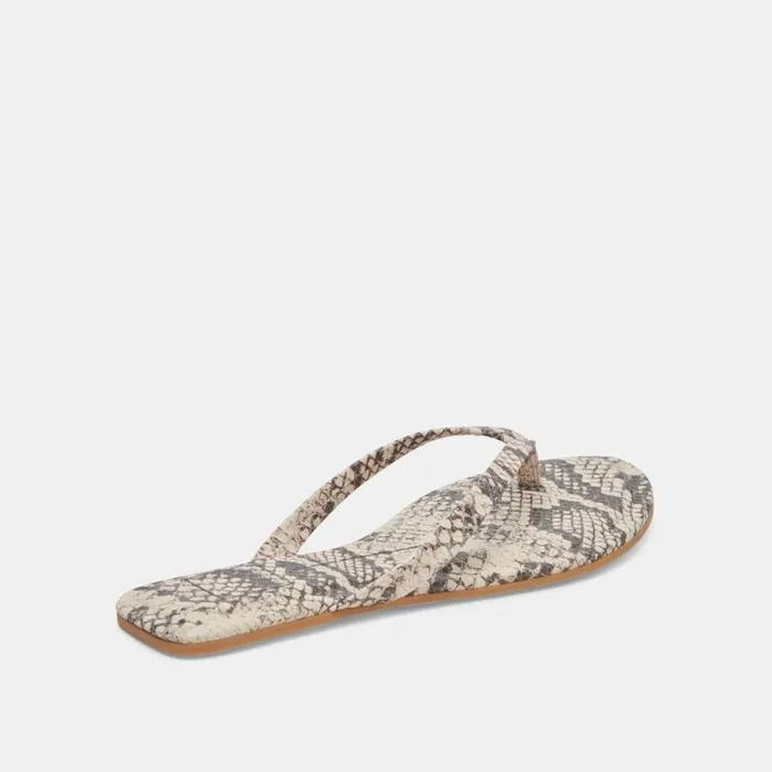 Dolce Vita Layney Sandals Black White Embossed Snake Women Sandals