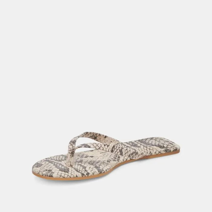 Dolce Vita Layney Sandals Black White Embossed Snake Women Sandals