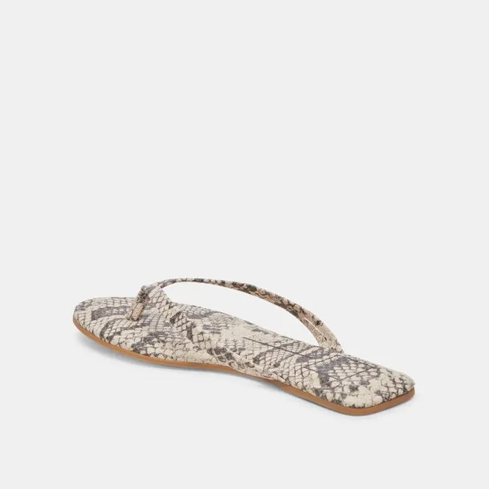 Dolce Vita Layney Sandals Black White Embossed Snake Women Sandals