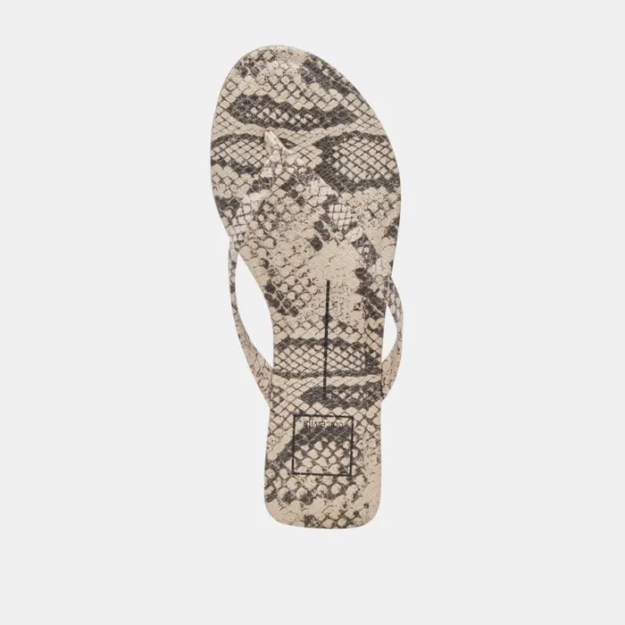Dolce Vita Layney Sandals Black White Embossed Snake Women Sandals