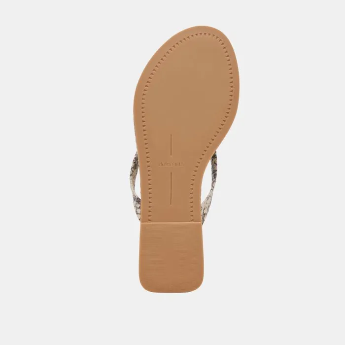 Dolce Vita Layney Sandals Black White Embossed Snake Women Sandals