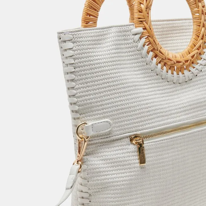 Dolce Vita Lilah Clutch White Embossed Stella Women Handbags