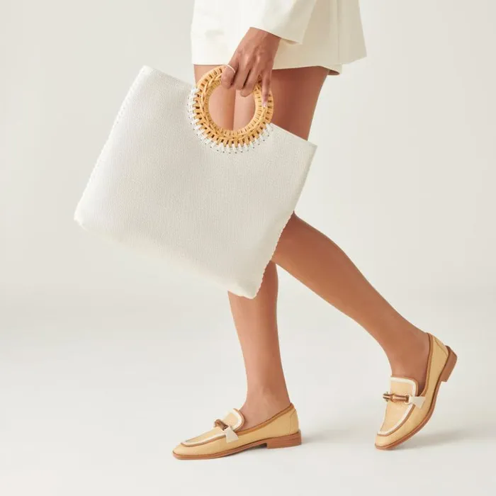 Dolce Vita Lilah Clutch White Embossed Stella Women Handbags