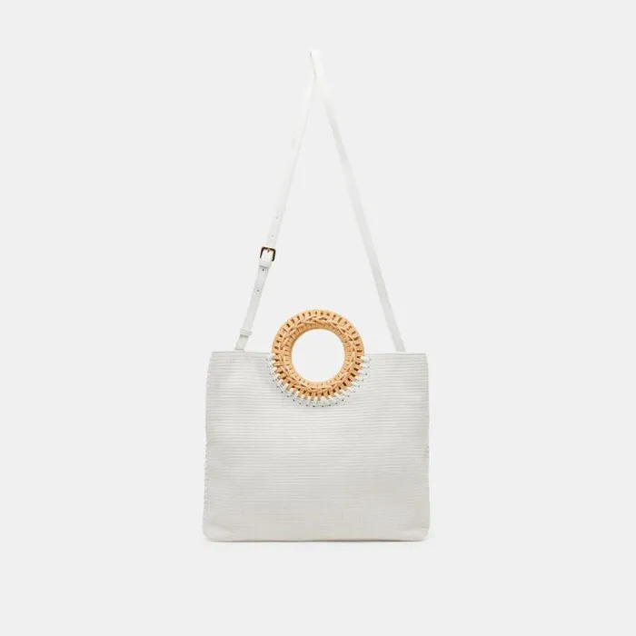 Dolce Vita Lilah Clutch White Embossed Stella Women Handbags