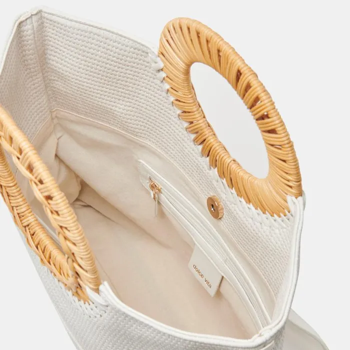 Dolce Vita Lilah Clutch White Embossed Stella Women Handbags