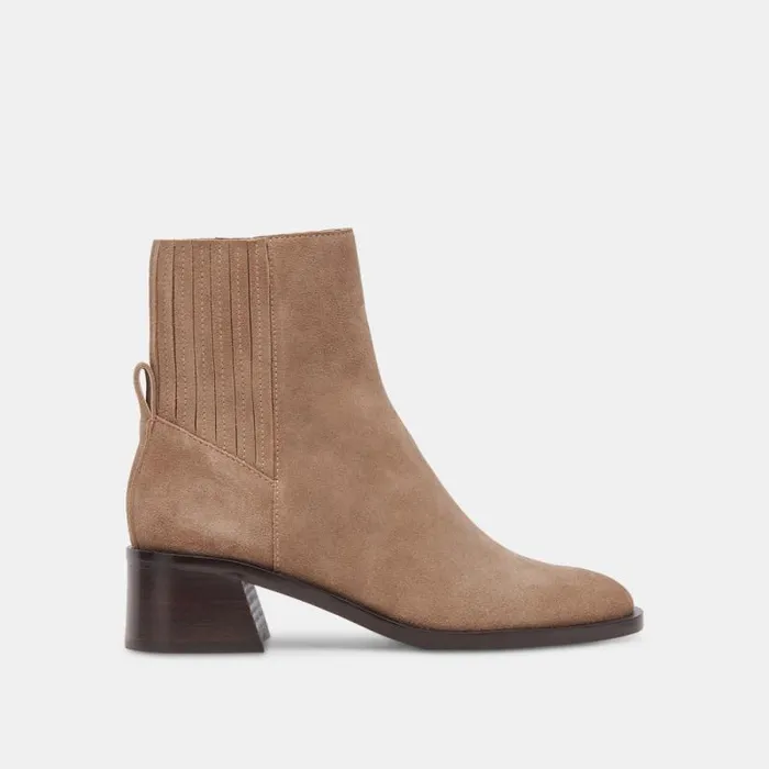 Dolce Vita Linny H2O Wide Boots Truffle Suede Women Boots and Booties