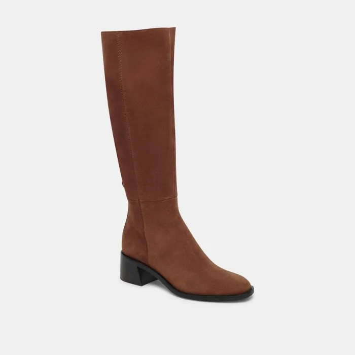 Dolce Vita Lizah Boots Brown Suede Women Boots and Booties
