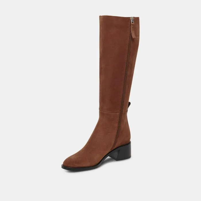 Dolce Vita Lizah Boots Brown Suede Women Boots and Booties
